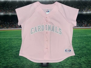 Vintage St Louis Cardinals Baseball Pink Jersey Womens Size XL - Picture 1 of 11