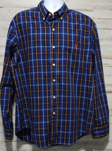 Men's U.S. Polo Assn. Blue Plaid Button Size XL Cotton Blend Long Sleeve - Picture 1 of 13