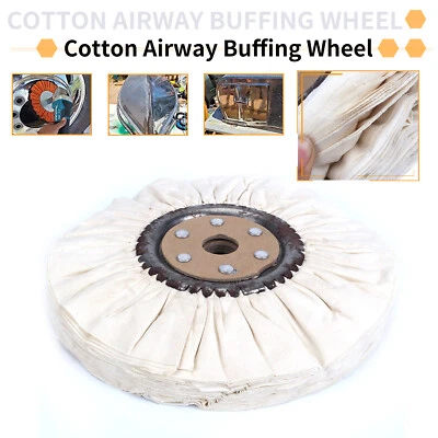 1Pc 10 Inch Cotton Airway Polishing Buffing Grinding Wheel 66Ply For Rotary Tool - Image 1 of 4