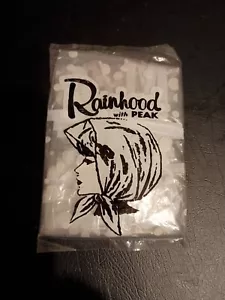 VTG Rainhood With Peak Clear with White Polka Dots sealed Original Package - Picture 1 of 2