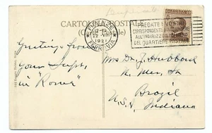Italia 1921 Madonna Foto Postal Cubierta #104 Roma a Brasil Indiana EE. UU. - Imagen 1 de 2
