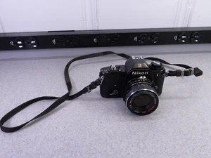 NIKON EM Camera (Black) w Albinar ADG 28mm 2.8 Lens / * AS IS - Picture 1 of 17