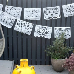 Mexican Paper Papel Picado Banner - Wedding - Picture 1 of 6