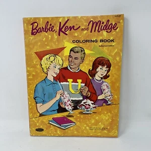 Vintage 1963 Mattel Barbie Ken Midge Coloring Book Whitman - Picture 1 of 15