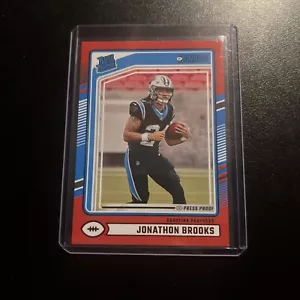 2024 Panini Donruss - Rated Rookie Jonathon Brooks #354 Red Press Proof (RC) - Picture 1 of 2