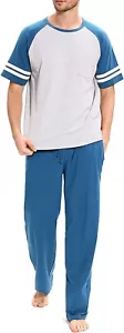 Leichter weicher Baumwoll Elasthan dehnbarer Pyjama Set XXL - Bild 1 von 6