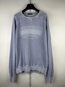Vtg Dsquared Mens Distressed Luxury Garment Dyed Sweatshirt Jumper Size XL - Picture 1 of 13