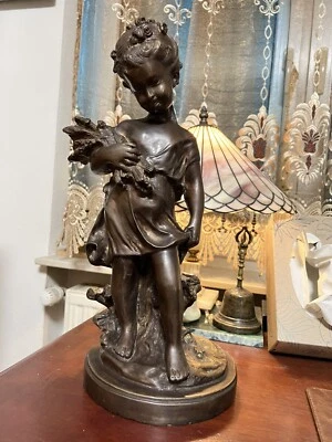 Auguste Moreau (1834-1917) Bronze Skulptur „Fille de Recolte „ - Bild 1 von 4