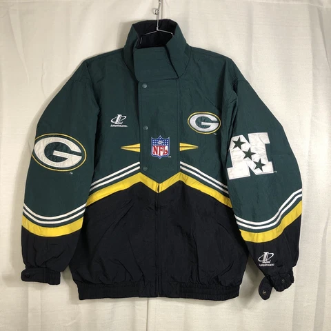 Vintage Logo Athletic Pro Line Green Bay Packers Full Zip Jacket Mens M/L Cover