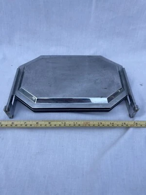Chase USA Mid Century Art Deco Chrome Geometric Folding Snack Tray 3 in 1 Hinged - Image 1 of 4