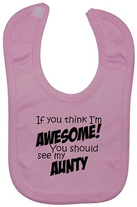 Awesome Tante Baby Fütterung Lätzchen Touch Fastener Junge/Mädchen Neugeborenes - 3 Jahre Zugang Geschenk - Bild 1 von 6