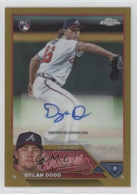 2023 Topps Chrome Update Gold Refractor /50 Dylan Dodd #AC-DD Rookie Auto RC - Image 1 of 2