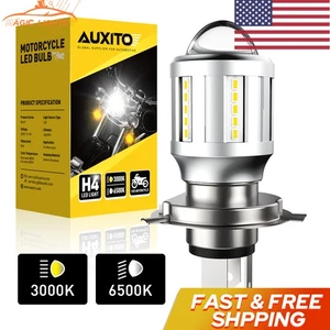 Front For Motorcycle H4 6500K LED Hi/Lo Beam Light Bulb Super Bright Headlight - Foto 1 di 14