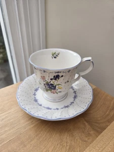 Nikko BLUE PEONY Cup & Saucer Set Made In Japan Discontinued Collectible  - Picture 1 of 21