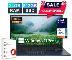 2025 ASUS Vivobook 14" Office 2024 FHD Laptop 13th Intel i5 24GB RAM & 512GB SSD - Picture 1 of 12