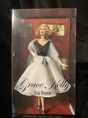 Mattel Barbie Coleccionista Etiqueta Rosa Ventana Trasera Grace Kelly Niña Figura En Caja JP Foto 1 de 4