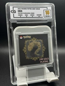 CG Pristine 10 2023 POPPING CANDY KOREAN ONIX CHAPADO EN ORO 24K PEGATINA DE METAL - Imagen 1 de 4