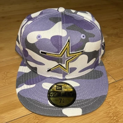 Hat Club New Era 59FIFTY Coop Houston Astros Camo Purple-Washed Wht Fitted 7 1/4 - Image 1 of 4