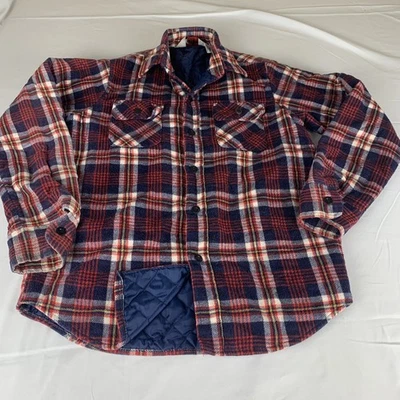 DE COLECCIÓN Prepshirt SHACKET Franela a Cuadros Roja/Azul con Forro Acolchado JUVENTUD/NIÑOS Talla 18 Foto 1 de 4