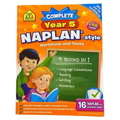 NAPLAN Style Year 5 Workbook & Tests Complete Numeracy Writing Reading School - Image 1 of 4