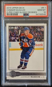 2015-16 O-PEE-CHEE CONNOR MCDAVID #R-1 RC GLOSSY PSA 10 - Picture 1 of 2