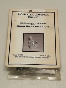 HO 1:87 Clamshell Bucket Kit - Crow River Products A-442 USA Made NOS - Picture 1 of 3