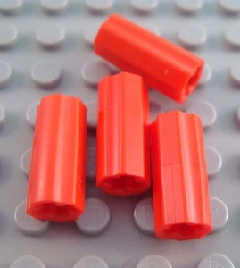 LEGO Lot of 4 Red Smooth Technic Axle Connector Pieces - Picture 1 of 1