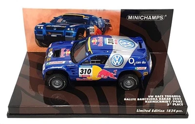 VW RACE TOUAREG #310 RALLYE BARCELONA DAKAR 2005 MINICHAMPS 436055310 1/43 PONS - Immagine 1 di 4