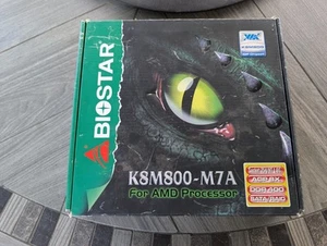 K8M800-M7A BioStar Motherboard for AMD Processor Socket 754 Micro ATX Looks NEW! - Picture 1 of 12