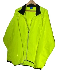 Performance Jacket Mens XXL Yellow Cycling, Reflective, wind resistant, visible - Picture 1 of 9