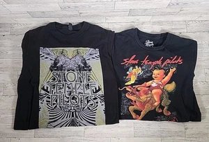 2 Stone Temple Pilots Band Tee Shirts Size Small Band Tour Grunge Rock - Picture 1 of 5