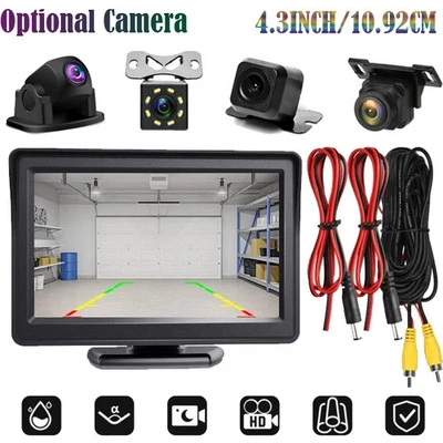 Car Backup Camera,4.3'' Rear View Monitor Night Vision For Car Pickup Truck RV - Image 1 of 4