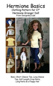 Basics Doll Clothes Sewing Pattern Hermione & Nancy Drew Tonner - Picture 1 of 2