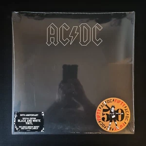 AC/DC - BACK IN BLACK Limited Edition BLACK WHITE SWIRL Vinyl LP Metal Rock - Picture 1 of 4