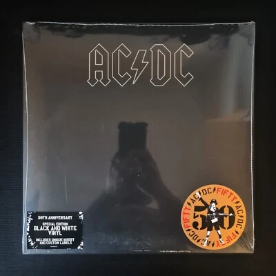 AC/DC - BACK IN BLACK Limited Edition BLACK WHITE SWIRL Vinyl LP Metal Rock - Image 1 of 4