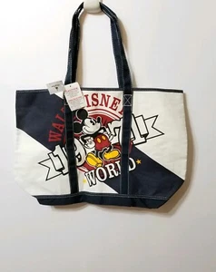 Walt Disney World Mickey Mouse 1971 Canvas Travel Tote Bag New With Tags - Picture 1 of 12