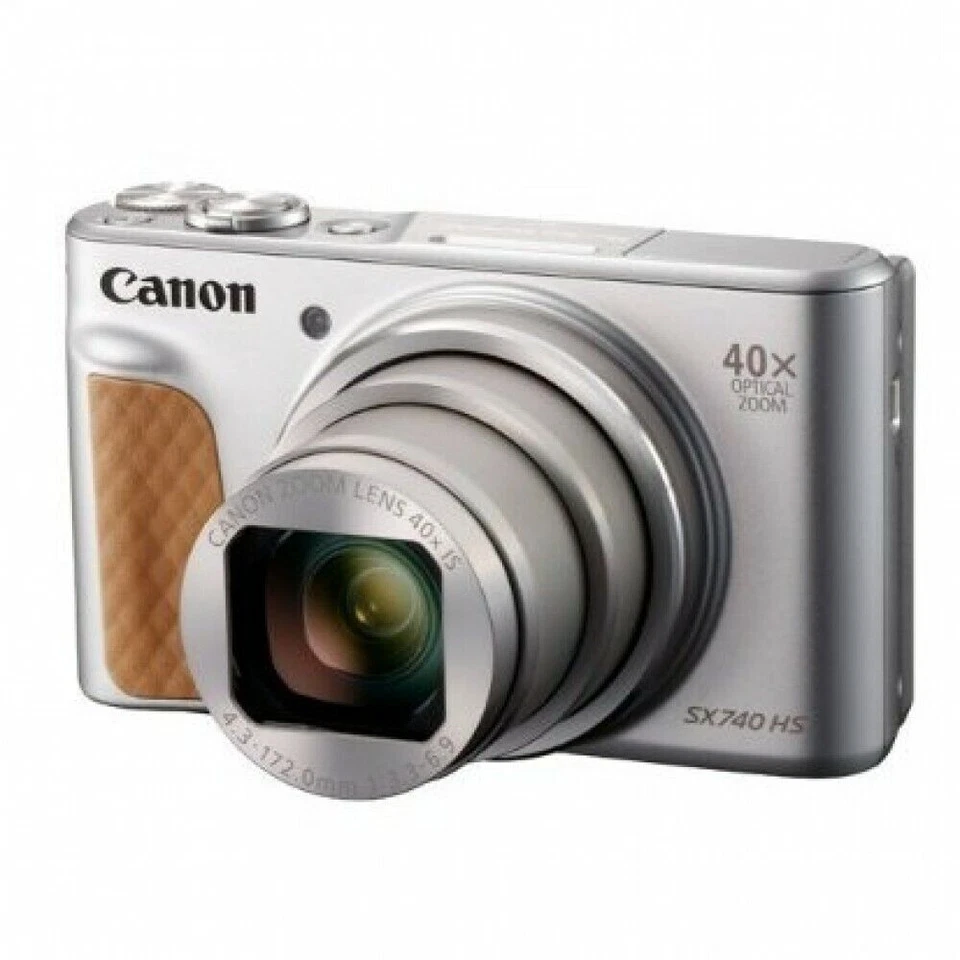 Canon PowerShot SX740 HS 4K UHD 20.3MP Compact Digital Camera Silver (2956C001)