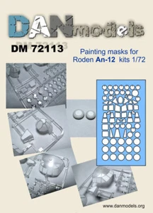Maschera da pittura per il modello dell'AN-12 Roden scala 1/72 Dan Models 72113 - Foto 1 di 2