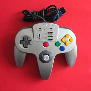 Nintendo 64 ASCII Turbo Controller SILVER Gray Official OEM N64 GENUINE Tested - Picture 1 of 1