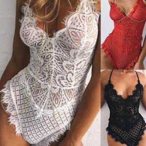 Ropa interior Ropa de dormir Mujer Body Sexy Encaje Babydoll Babydoll Ropa de noche - Imagen 1 de 10