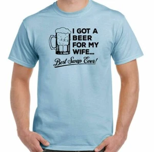 Beer T-Shirt Larger Bitter Alcohol For My Wife Mens Funny Party BBQ Stag Doo Do - Picture 1 of 25