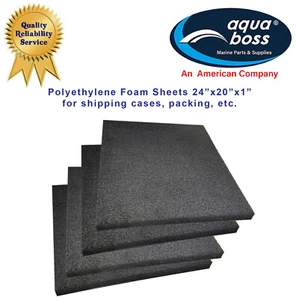 4 Foam Sheets Polyethylene 24” x 20”x 1” Shipping Case Sound Deadening Packaging - Picture 1 of 2
