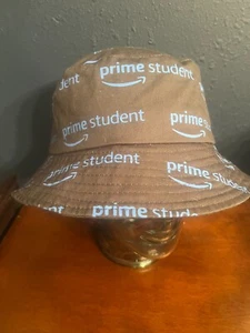 Amazon Prime Student Bucket Sun Black/Blue Bucket Hat OSFA EUC - Picture 1 of 5