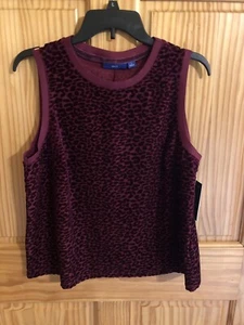 Camisa Apt.9 Sin Mangas Mujer Grande Granate Leopardo $30 (s-Negro-30-21) - Imagen 1 de 6