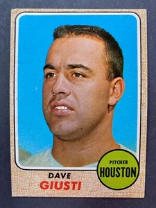 1968 Topps #182 Dave Giusti (Houston Astros) (A) - Picture 1 of 2