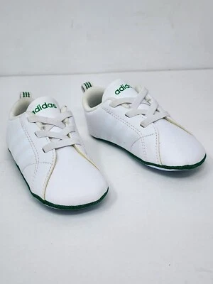 Adidas Zapatos para Cuna Bebé 3 K Verde Blanco Zapatos Tenis Moda Suelas Suaves Nuevos Foto 1 de 4