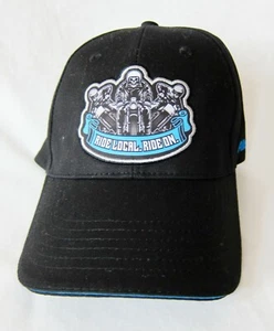 Allstate Motorcycle Skeleton Biker Adjustable Black Baseball Cap - Bild 1 von 5