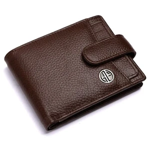 Echtleder Rfid Geschützt 5 Kartenschlitze, Stile Etui für Herren, Dunkelbraun - Bild 1 von 8