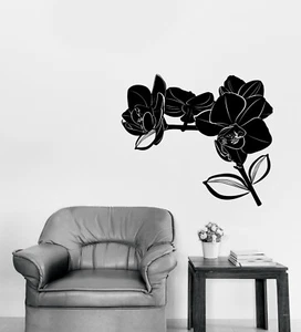 Wall Vinyl Decal Bud Leaves Branch Flowers Home Interior Decor (n1290) - Picture 1 of 3