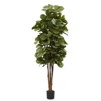 Nearly Natural 5346 Fiddle Leaf Fig Tree, 6-Feet, Green